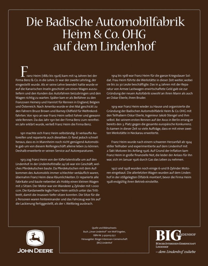 Die Automobilfabrik Tafel. Historischer Lehrpfad